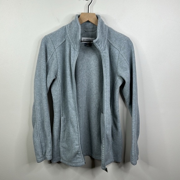 Magellan Outdoors Gray Full Zip Fleece Women's Jacket Size Small - Picture 4 of 7